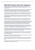 NHA CET Practice Test 2&period;0 C Graded A&plus;