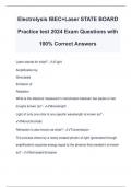 Electrolysis IBEC+Laser STATE BOARD Practice test 2024 Exam Questions with 100% Correct Answers