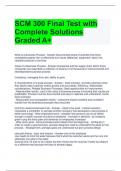 SCM 300 Final Test with Complete Solutions Graded A+