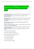 SCM 300 Exam 1 Questions with Complete Solutions Guarantee Pass