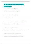 CCI 205 Mythology UNCG test &lpar;Questions &plus;  Answers&rpar; Solved