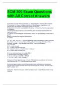 SCM 300 Exam Questions with All Correct Answers 