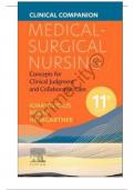 Test Bank for Medical-Surgical Nursing Concepts for Clinical Judgment and Collaborative Care 11th Edition by Donna D. Ignatavicius, Cherie R. Rebar, Nicole M. Heimgartner