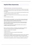 Implicit Bias Awareness questions well answered to pass