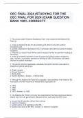 OEC FINAL 2024 (STUDYING FOR THE OEC FINAL FOR 2024) EXAM QUESTION BANK 100% CORRECT!!