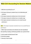 WGU C213 Accounting for Decision Makers Questions and Answers &lpar;2024 &sol; 2025&rpar; Updated Latest &lpar;Verified Answers&rpar;