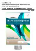 Test Bank: Lehnes Pharmacotherapeutics for Advanced Practice Nurses and Physician Assistants 2nd Edition by Rosenthal - Ch. 1-92, 9780323554954, with Rationales