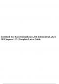 Test Bank For Basic Biomechanics&comma; 8th Edition &lpar;Hall&comma; 2024&rpar;&comma; All Chapters 1-15 &vert; Complete Latest Guide&period;