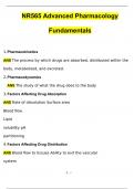 NR565 Advanced Pharmacology Fundamentals Exam Questions and Answers (2024 / 2025) Updated Latest (Verified Answers)