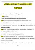 NR565 MIDTERM Advanced Pharmacology Care of the Fundamentals Exam Questions and Answers (2024 / 2025) Updated Latest (Verified Answers)
