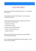 Laser safety officer Questions And Answers Latest &vert;Update&vert; Verified Answers 