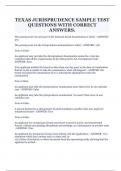 TEXAS JURISPRUDENCE SAMPLE TEST QUESTIONS WITH CORRECT DETAILED ANSWERS
