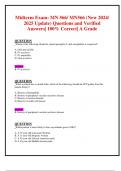 Midterm Exam: MN 566/ MN566 (New 2024/ 2025 Update) Questions and Verified  Answers| 100% Correct| A Grade  