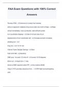 FAA Exam Questions with 100% Correct Answers