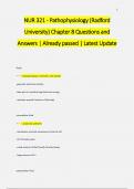 NUR 321 - Pathophysiology (Radford  University) Chapter 8 Questions and  Answers | Already passed | Latest Update 