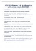 HTH 100  &lpar;Chapters 1&comma; 2&comma; 3&comma; 4&rpar; Questions with correct results 2023&sol;2024