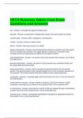 DECA Business Admin Core Exam Questions and Answers 2024 - Graded A