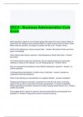 DECA - Business Administration Core Exam with correct Answers