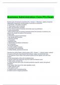Business Administration Core PI's Exam with correct Answers