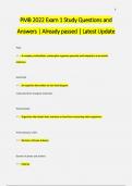 PMB 2022 Exam 1 Study Questions and  Answers &vert; Already passed &vert; Latest Update 