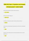 PMB 2022 Exam 2 Questions and Answers  &vert; Already passed &vert; Latest Update