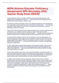 AEPA (Arizona Educator Proficiency Assessment) APK-Secondary (052)- Teacher Study Exam 2024/25