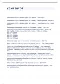 CCNP ENCOR QUESTIONS AND ANSWERS GRADED A&plus;