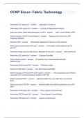 CCNP Encor- Fabric Technology Questions and Answers 100&percnt; Solved