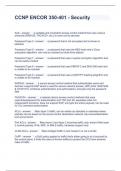 CCNP ENCOR 350-401 - Security Questions and Answers 100&percnt; Solved