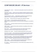 CCNP ENCOR 350-401 - IP Services Questions and Answers Graded A&plus;