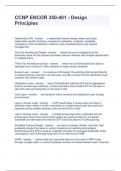 CCNP ENCOR 350-401 - Design Principles Questions and Answers 100&percnt; Solved