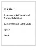 (Capella) NURS6111Assessment & Evaluation in Nursing Education Comprehensive Exam Guide 