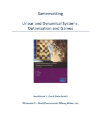 Samenvatting Wiskunde 2 - Linear and Dynamical Systems, Optimization and Games