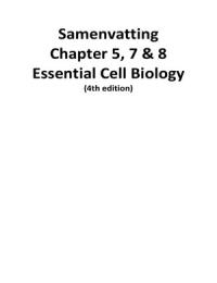 Samenvatting H5,7,8 Essential Cell Biology