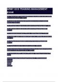 ARMY OCS TRAINING MANAGEMENT EXAM
