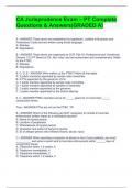 CA Jurisprudence Exam &ndash; PT Complete Questions & Answers&lpar;GRADED A&rpar;