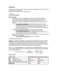 Samenvatting Scheikunde 1 H2&comma; H3&comma; H5&comma; H6&comma; H7&comma; H8&comma; H9 en H18