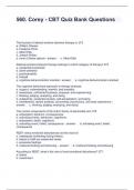 560&period; Corey - CBT Quiz Bank Questions and Answers Guaranteed A&plus;