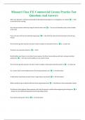 Missouri Class F&sol;E Commercial License Practice Test Questions And Answers