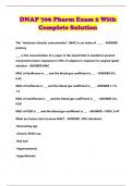DNAP 706 Pharm Exam 2 With Complete Solution