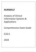 (Capella) NURS6412 Analysis of Clinical Information Systems & Applications Comprehensive Exam Guide Q