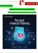 Billingsley/Gitman, Personal Financial Planning, 16th Edition Solution Manual, Verified Chapters 1 - 15, Complete Newest Version