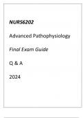 (Capella) NURS6202 Advanced Pathophysiology Final Exam Guide Q & A 2024.