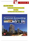 Phillips/Libby, Fundamentals of Financial Accounting, 6th International Edition SOLUTION MANUAL, Verified Chapters 1 - 13, Complete Newest Version