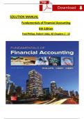 Phillips&sol;Libby&comma; Fundamentals of Financial Accounting&comma; 6th International Edition SOLUTION MANUAL&comma; Verified Chapters 1 - 13&comma; Complete Newest Version