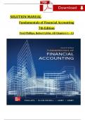 Phillips/Libby, Fundamentals of Financial Accounting, 7th International Edition SOLUTION MANUAL, Verified Chapters 1 - 13, Complete Newest Version