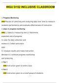 WGU D152 BUNDLED WGU D152 OA Study Set 2024  WGU D152 Inclusive Classroom Exam 2023 Questions and Answers &lpar;Verified&rpar;