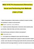 WGU D152 Pre-Assessment Elementary Visual and Performing Arts Methods &lpar;YQC1&rpar; &lpar;PYQC&rpar; 2024 Questions and Answers 2024 &sol; 2025 &lpar;Verified Answers by Expert&rpar;
