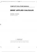 Buy Official© Solutions Manual for Brief Applied Calculus,Stewart