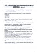 MIS 3320 Finals &lpar;questions and answers&rpar;  2024&sol;2025 latest